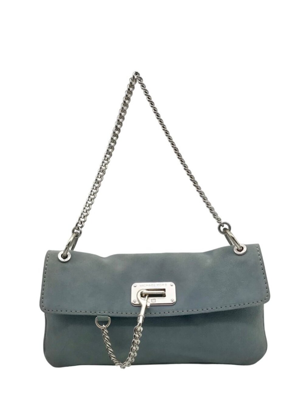 Michael Kors Light Blue Suede Shoulder Bag
